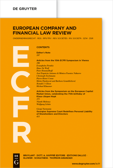  European Company and Financial Law Review (ECFR)