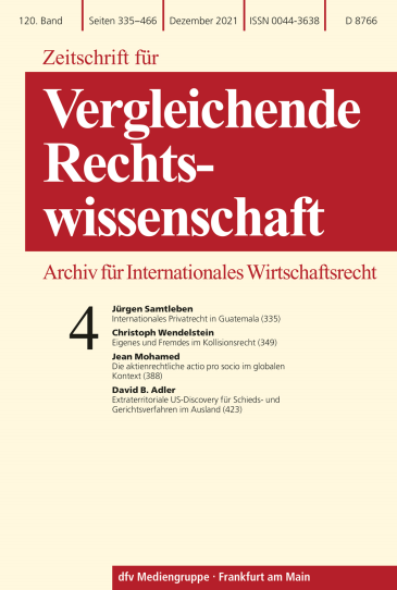  Zeitschrift für Vergleichende Rechtswissenschaft (ZVglRWiss)
