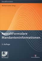 AnwaltFormulare Mandanteninformationen