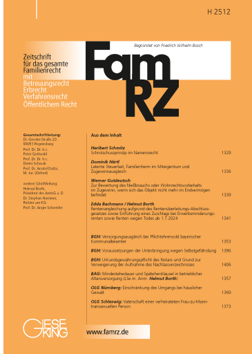  Zeitschrift für das gesamte Familienrecht (FamRZ)