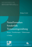 NotarFormulare Sonderfälle Testamentsgestaltung