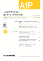 Zeitschrift für das gesamte Medienrecht (AfP)