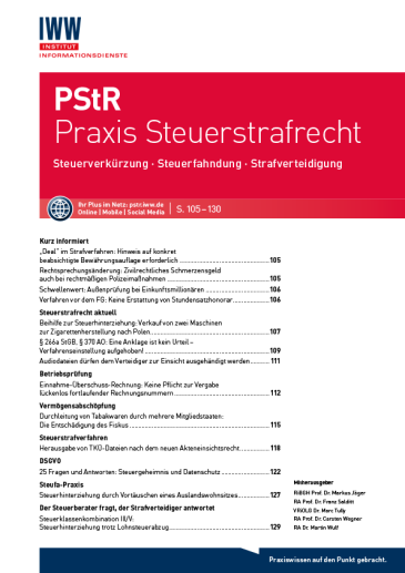  Praxis Steuerstrafrecht (PStR)