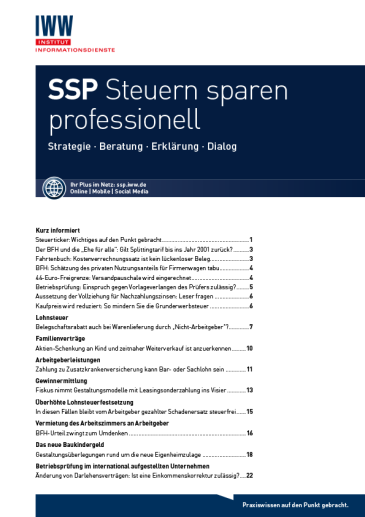  Steuern sparen professionell (SSP)