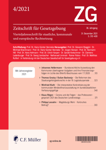  Zeitschrift für Gesetzgebung (ZG)