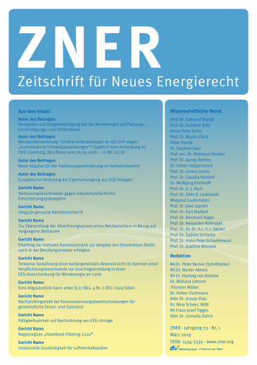  Zeitschrift für Neues Energierecht (ZNER)